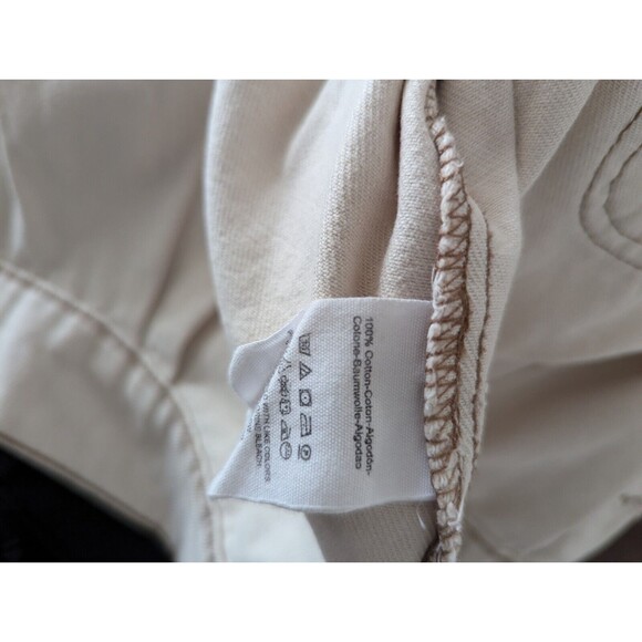 Free People Ivory Eisenhower Denim Jacket Size S Missing Button Some Stains - Picture 7 of 7